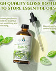 EVOKE OCCU Basil Essential Oil for Skin Massage Diffuser and Candle Making- 4 Fl Oz