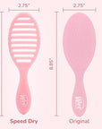 Wet Brush Speed Dry Hair Brush, Pink Drink (Summer Quencher) - Vented Design & Soft HeatFlex Bristles Are Blow Dry Safe - Ergonomic Handle Manages Tangles - Pain-Free Hair Accessories