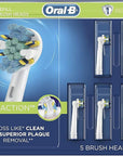 Oral-B FlossAction Electric Toothbrush Replacement Brush Heads Refills, 5 Count