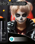Go Ho Black Face Paint,Easily Washable Formula Face Body Paint Stick,Non-toxic Full-coverage Cream Black Body Paint for Adults Children Halloween Cosplay SFX Skeleton Goths Makeup