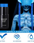 MEICOLY Blue Face Body Paint Stick(1.06 Oz), Scary Clown Blue Makeup Face Paint,Blue Eye Black Baseball,Body Paint for Halloween Special Effects Smurf Mystique Cosplay Avatar SFX Makeup