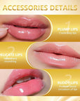 Transferproof Color Changing Lipstick, Gold Crystal Ph Lipstick Color Changing Lipsticks for Women Girls, Temperature Change Moisturizer,Long Lasting 24 Hours Moisturizing Glossy Shine Lip Gloss(2Pcs)