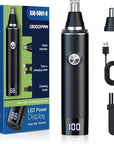 Ear and Nose Hair Trimmer for Men, 2025 Professional Painless USB Rechargeable Eyebrow & Facial Hair Trimmer, 13,000 RPM Precision Tool with Powerful Motor and Dual-Edge Blades, IPX7 Waterproof