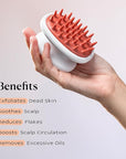 KAMEDIS Scalp Massager Brush - Silicone Gentle Scalp Scrubber, Exfoliator & Hair Dandruff Scrub Away - Use On Shower with Shampoo for Scalp Scrub. Suitable for Men & Women
