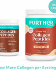 Further Food Chocolate Collagen Peptides Powder, Grass-Fed Pasture-Raised Hydrolyzed Type 1 & 3 Protein, Gut Health + Joint, Hair, Skin, Nails, Paleo Keto Sugar-Free 11.36 oz