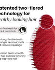 Tangle Teezer Original Detangler Brush, Dry & Wet Hair Brush for Thick & Curly Hair Types, Salsa Red