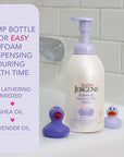 Jergens Baby Calming Head to Toe Foaming Wash, Baby Shampoo and Body Wash, Shampoo Tear Free, Kids Foaming Body Wash, 18 Fl Oz
