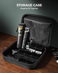 GLAKER Hair Clippers for Men Professional, Cordless Clippers for Hair Cutting, Mens Hair Clippers and Trimmer Kit for Barber with LED Display 15 Guide Combs