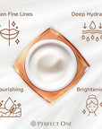 Perfect One Firming Facial Cream with Niacinamide, Collagen, and Hyaluronic Acid – Daily Anti-Aging Cream – 5-in-1: Serum, Moisturizer, Eye Cream, Primer, and Mask for All Skin Types – 1.76 oz