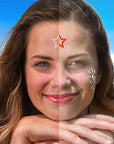 Tanning Stickers | 500 Pack | Spray Tan | Tanning Bed | Outdoors | Body Decals (Star)
