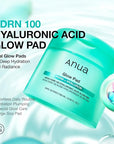 Anua PDRN 100 Hyaluronic Acid Pad, Glow-Plumping Korean Face Pad for Daily Skincare & Makeup Prep, Dual-Sided Toner for Radiant Skin & Deep Hydration, Korean Skin Care (180ml, 60 Pads)