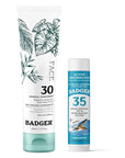 Badger SPF 30 Mineral Daily Face Sunscreen and SPF 35 Mineral Sunscreen Face Stick