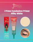Juvia's Place i Prep, i Prime Eyeshadow - Milky White, Cream Base Eye, No Crease Eyeshadow, Eye Makeup Addition, Primer Intensifying Glitter, Matte