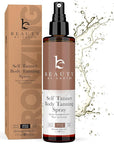 Self Tanner Spray - USA Made with Natural & Organic Ingredients, Fast Drying Spray Tan for Pale Skin, Non Toxic Gradual Tanning Spray, Sunless Tanning Water for Women & Men, Medium to Dark