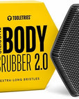 TOOLETRIES Body Scrubber 2.0 – Premium Silicone Scrubber for Cleaning, Exfoliating Your Skin – Extra Long Lather Boosting Bristles with Ergonomic Handle, Long-Lasting & Easy to Clean - Charcoal
