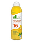 Alba Botanica Sunscreen Spray for Face and Body, Broad Spectrum SPF 15 Sunscreen, Hawaiian Coconut, Water Resistant and Biodegradable, 5 fl. oz. Bottle