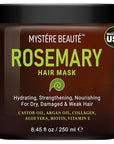 Rosemary Hair Treatment - with Collagen, Biotin, Argan Oil for Dry, Damaged, Curly Hair - Strengthening Deep Conditioner for Split Ends & Growth - 8.45 fl oz