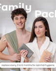 MainBasics Exfoliating Shower Towel - Japanese Nylon Bath Towel and Body Washcloth, Quick-Dry, Durable, Deep Exfoliation (Set of 3, Earthy Love)