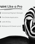 Blue Squid PRO Black Face Paint Stick - Waterproof Body Paint for Adults & Kids Eye Black Baseball, Eyeblack Softball - Vegan Hypoallergenic Twist-Up Non-Toxic Makeup Stick for Cosplay, Sports & SFX