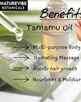 Naturevibe Botanicals Tamanu Oil 32 Ounces | 100% Pure and Natural | Great for Skin Care and Hair Care