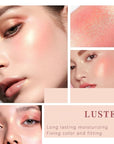 Blush Stick for Cheeks Makeup,Waterproof Cream Blush Face
