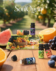 Fruit Essential Oils Set, Fragrance Oil Set for Diffuser, Scent Diffuser Oil for Candle Making- Pineapple, Sweet Orange, Grape, Green Apple, Blueberry, Watermelon