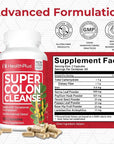 Health Plus Super Colon Cleanse 10 Day Gentle Gut Cleanse Detox, Psyllium Husk, Probiotics for Constipation Relief & Digestive Support, 120 Capsules