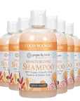Ginger Lily Farms Botanicals Moisturizing Shampoo for All Hair Types, Coco Mango, 100% Vegan & Cruelty-Free, Coconut Mango Scent, 12 Fl Oz (Pack of 6)
