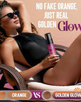 Self Tanner Mousse Kit - 250mL XL & Mitt & Strap | 1-Hour Express Dark Bronze + Plant 30% DHA for Long-Lasting Tan | No Orange Tones, Streak-Free & Odorless | Natural Sunless Glow