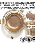 Mehron Makeup Metallic Powder (.17 Ounce) with Mixing 1 oz