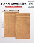 Infinitee Xclusives Beige Hand Towels for Bathroom - Set of 6 (16x28 inches) 600 GSM, 100% Cotton Ultra Soft, Quick Drying, Hotel Quality Hand Towel Set (Cosmic Sand)