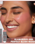 Cream Blush Stick with Sponge 3 in 1 Rose Red