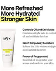 Mox Skincare Hydrating Mint Face Cleanser Travel Size (0.75oz) | Exfoliating Daily Face Wash | Unclog Pores with Salicylic Acid