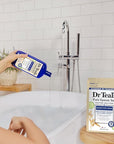 Dr Teal's Foaming Bath with Pure Epsom Salt, Sensitive Skin with Colloidal Oatmeal & Cucumber, 34 fl oz (Pack of 4)