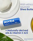 NIVEA Moisture Lip Care, Hydrating Lip Balm with Shea Butter, Nourishing Oils and Vitamin C & E, 3-in-1 Moisture, Repair and Nourish, 0.17 Oz Stick, Pack of 4
