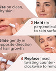 Finishing Touch Flawless Stray Hair Remover, Precise Micro-Blade Hair Removal Tool, Designed to Painlessly Cut Stray Hairs from Chin and Lips to Fingers and Toes, for All Skin Types