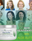 Total Activation Large 8 oz Hawaiian Aloe Vera Cream for Face, Moisturizer to use Day or Night, Anti Wrinkle Aloe Vera Lotion for Skin, Sunburn Relief, and Dry Skin