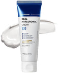 wellage Real Hyaluronic Cream 100-100% Pure Hyaluronic Acid Face Moisturizer - Powerful Moisturizing & Firming for Dry Skin - Lightweight Gel Cream, 2.7oz.