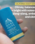 Oars + Alps Deodorant for Men & Women, Aluminum Free Deodorant for Men, Dermatologist Tested, Clean Ingredients, Non Toxic, Vegan, Long Lasting, Odor Protection, California Coast, 1pk, 2.6oz