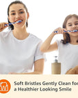 Amazon Basics Orbit Toothbrushes, Soft, Full, 4 Count, Assorted Colors (Previously Solimo)