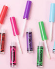 Lip Smacker Crayola Liquid Lip Gloss 5 Party Pack, 0.45 Fl. Oz, Firefly Red Punch, Wild Strawberry, Plumsicle, Aquamarine Magic, Green Jelly Bean