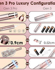 Facial Hair Remover for Women(Gen 3 Pro), Eyebrow Facial Trimmer, Luxury 2 in1 Hair Removal Device for Face, Lip, Nose, with Replacement Heads