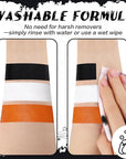 BOBISUKA Orange Face & Body Paint Stick Water-Based Washable Face Paint Makeup Stick for Halloween Pumpkin, Skeletons, Skull, Fox, Tiger, Cosplay, SFX, Sports Eye Black & Costume Party