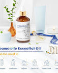 HIQILI 100ML Chamomile Essential Oil, Pure & Natural Chamomile Oil for Diffueser, Skin, Soap, Shampoo - 3.38 Fl Oz