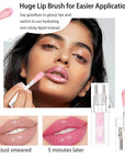 Magic Color-Changed Lip Glow Oil, Plumping Hydrating Tinted Gloss with Big Brush, Nourishing Glitter Non-Sticky Lacquer for Women & Girls, Tinta para Labios, Lipgloss for Dry Lips(Orange, 1 pcs)