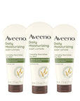 Aveeno Daily Moisturizing Body Lotion, Gentle Lotion Nourishes Dry Skin with Moisture, Sooth-ing Prebiotic Oat, Fragrance-Free, Non-Comedogenic, Travel-Size, 2.5 fl. oz, 3 Pack