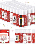 50 Pieces Christmas Santa Lip Balm Moisturizing