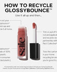 Saie Glossybounce - Hydrating Lip Gloss and Tinted Lip Oil Hybrid with Hyaluronic Acid & Jojoba Oil for Non-Sticky, Ultra-Shiny, Plump & Soft Lips - Everyday Makeup Essential - Splash (.17 oz)