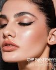 evpct Sand Shimmer Cream Eye Shadow Brightener Sticks Set for Eyes, Sand Matte Pencil Eye shadow Applicator Stick Pen Palette Makeup Waterproof sombras en crema para ojos 25#