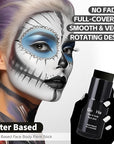 Go Ho Black Face Paint,Easily Washable Formula Face Body Paint Stick,Non-toxic Full-coverage Cream Black Body Paint for Adults Children Halloween Cosplay SFX Skeleton Goths Makeup